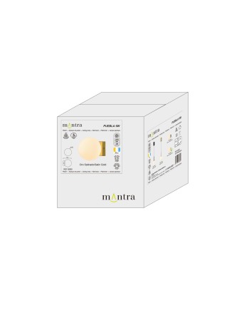 PUEBLA * PLAFÓN / APLIQUE LED 6W 3000K ORO SATINADO